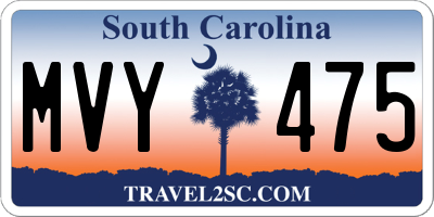 SC license plate MVY475
