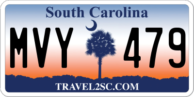 SC license plate MVY479