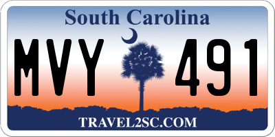SC license plate MVY491