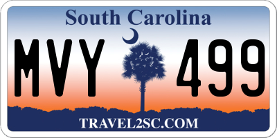 SC license plate MVY499