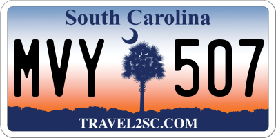 SC license plate MVY507
