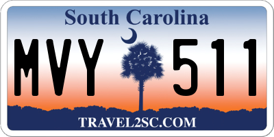 SC license plate MVY511