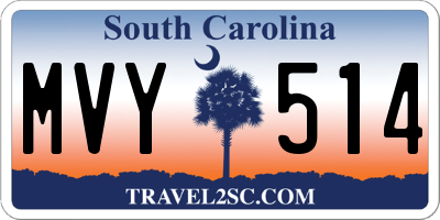 SC license plate MVY514