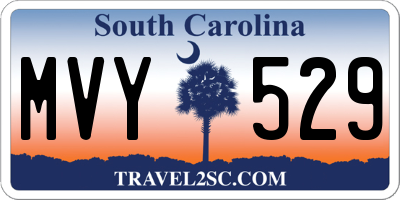 SC license plate MVY529
