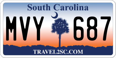 SC license plate MVY687