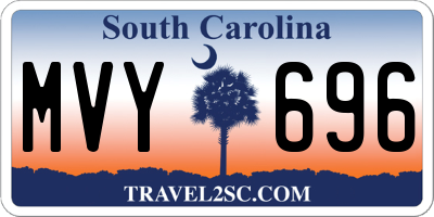 SC license plate MVY696