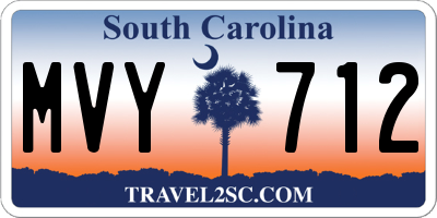 SC license plate MVY712