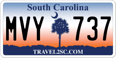 SC license plate MVY737