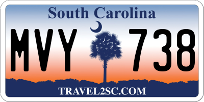SC license plate MVY738