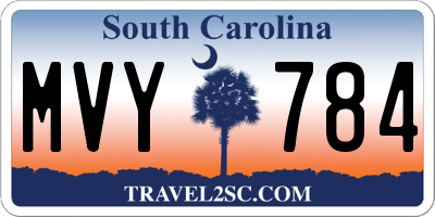 SC license plate MVY784