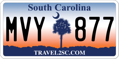 SC license plate MVY877