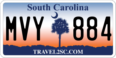 SC license plate MVY884