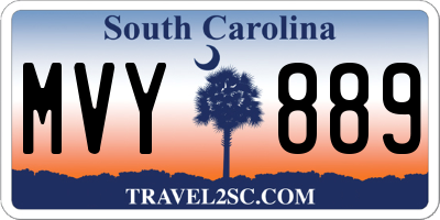 SC license plate MVY889