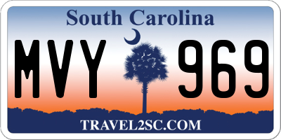 SC license plate MVY969