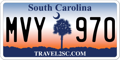 SC license plate MVY970
