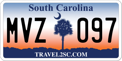 SC license plate MVZ097