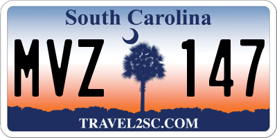 SC license plate MVZ147