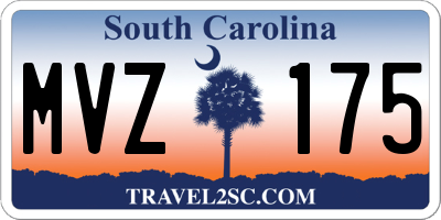 SC license plate MVZ175