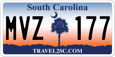 SC license plate MVZ177