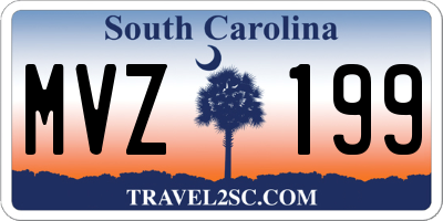 SC license plate MVZ199