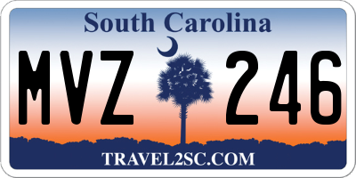 SC license plate MVZ246