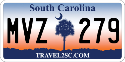 SC license plate MVZ279