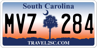 SC license plate MVZ284
