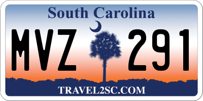 SC license plate MVZ291