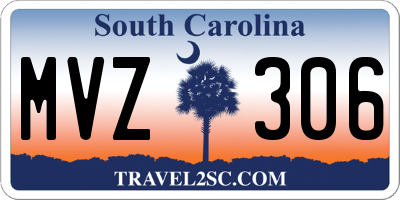 SC license plate MVZ306