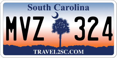 SC license plate MVZ324