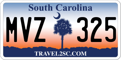 SC license plate MVZ325