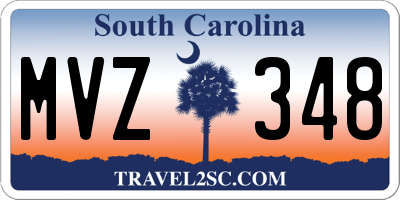 SC license plate MVZ348
