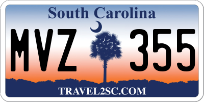 SC license plate MVZ355