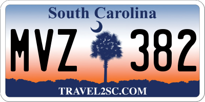 SC license plate MVZ382
