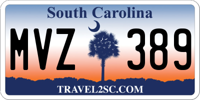 SC license plate MVZ389