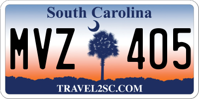 SC license plate MVZ405