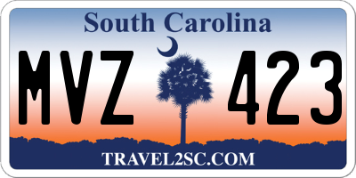 SC license plate MVZ423