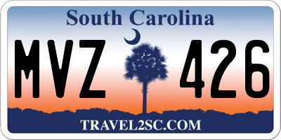 SC license plate MVZ426