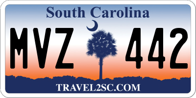SC license plate MVZ442