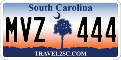 SC license plate MVZ444