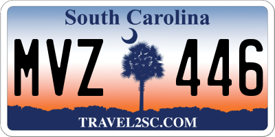 SC license plate MVZ446