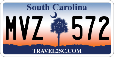 SC license plate MVZ572