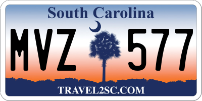 SC license plate MVZ577