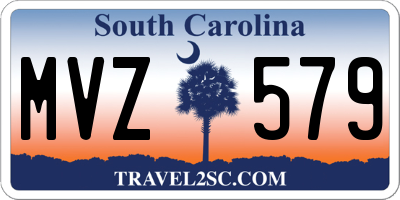 SC license plate MVZ579