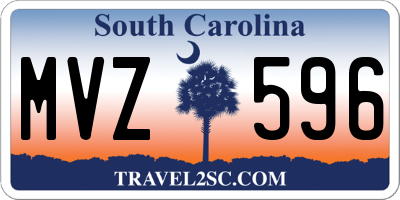 SC license plate MVZ596