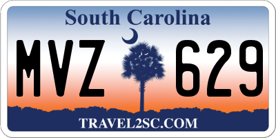 SC license plate MVZ629