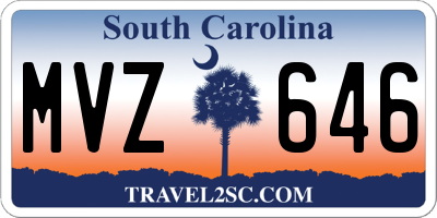 SC license plate MVZ646