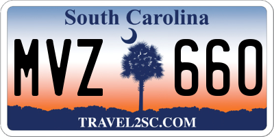 SC license plate MVZ660
