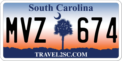 SC license plate MVZ674