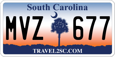 SC license plate MVZ677